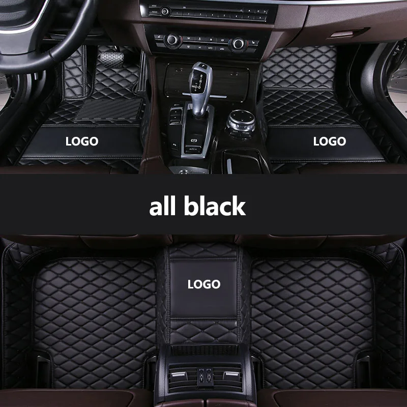

kalaisike Custom LOGO car floor mats for Ford Kuga focus Mustang explorer mondeo fiesta s-max ecosport Everest edge Tourneo