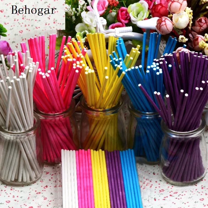 Бумажная палочка для леденцов 100 шт./компл. 15 см|lollipop stick|cake pop stickspop stick |