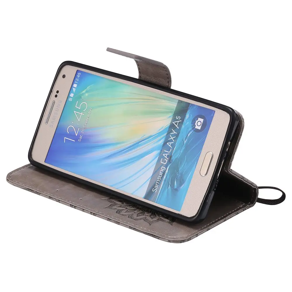 Чехол-бумажник для Samsung Galaxy A5 A 5 2015 A500 A500F A500H A500FU, кожаный флип-телефон, кошелек SM-A500 SM-A500F SM-A500FU+.