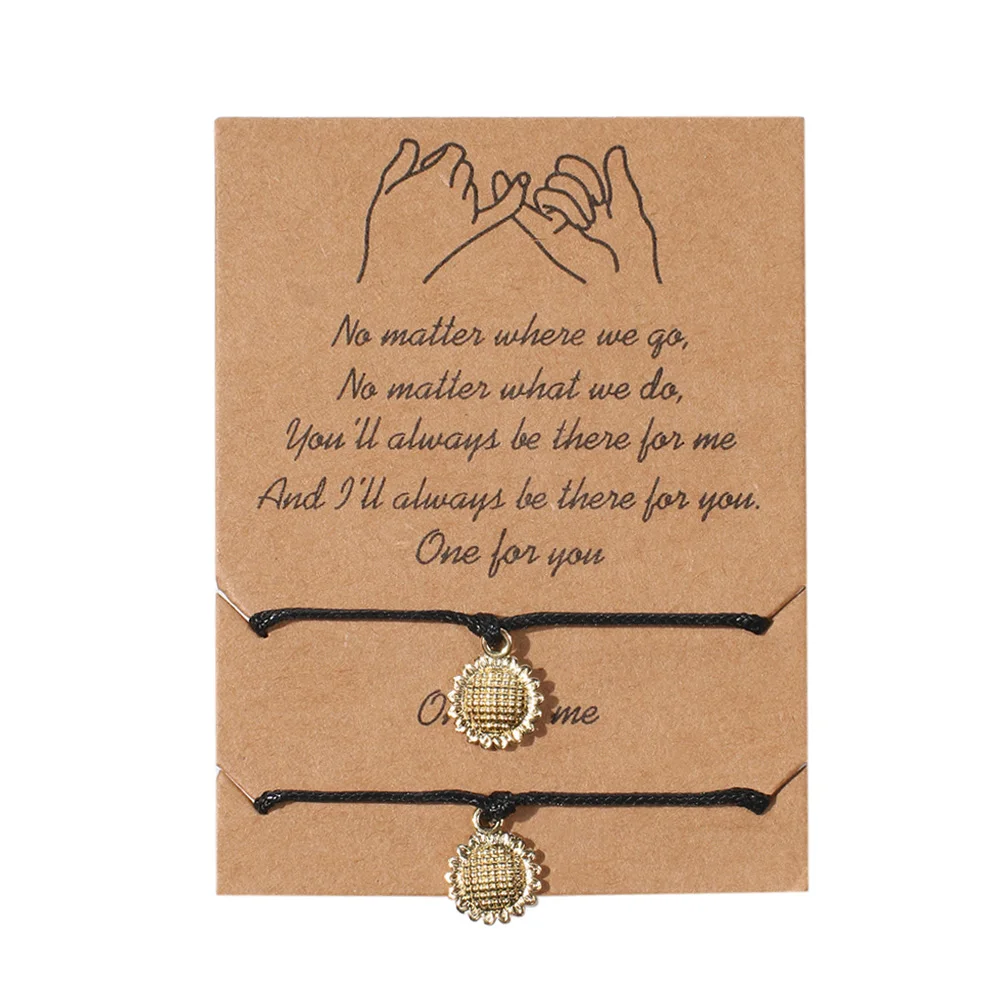 

New Charm Bracelet Friendship Couple 2pcs/set Elephant Cross Star Moon Butterfly Heart Bracelets Women Man Lucky Wish Jewelry