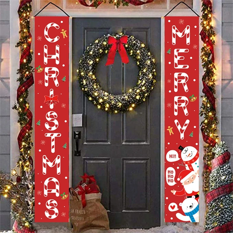 Рождественский знак для крыльца Санта Клаус снеговик рождественские Висячие