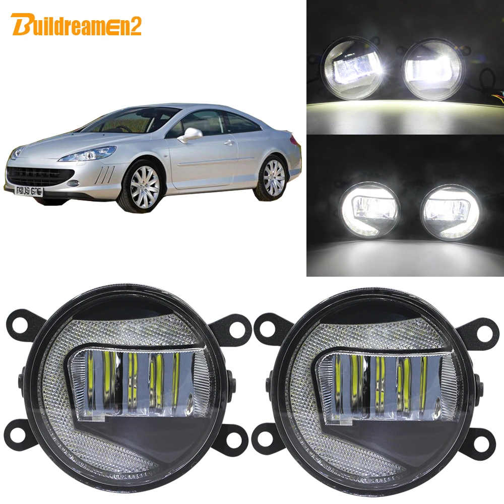 Buildreamen2 для 2005 2011 Peugeot 407 Coupe 6C автомобильный 90 мм светодиодный прожектор