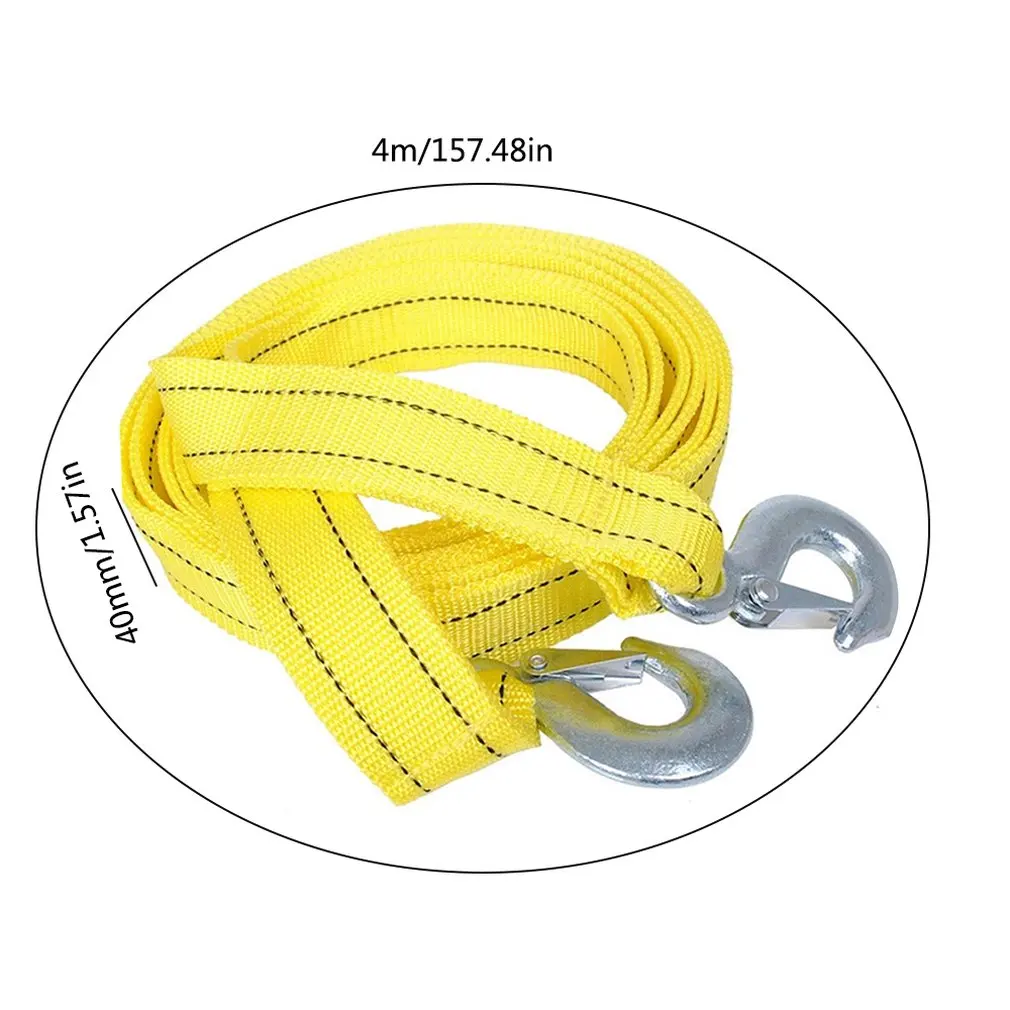 

4 M 5 Ton Traction Belt Car Towing Cable Snatch Strap Pull Rope Heavy Duty Road Truck Pulling Rope