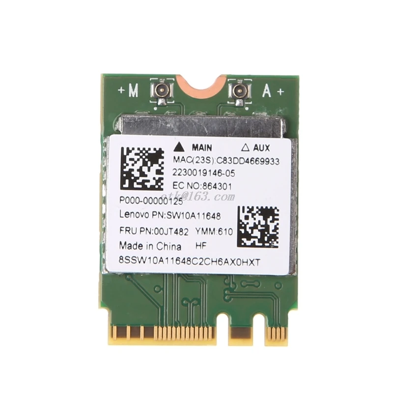 Двухдиапазонная 2 4 + 5 ГГц 433M Bluetooth совместимая беспроводная карта V4.0 NGFF M.2 для