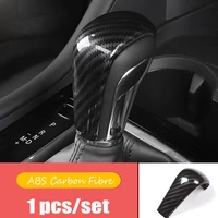 abs mattecarbon fibre car gear shift lever knob handle cover cover trim sticker styling for mazda cx 30 2020 2021 accessories