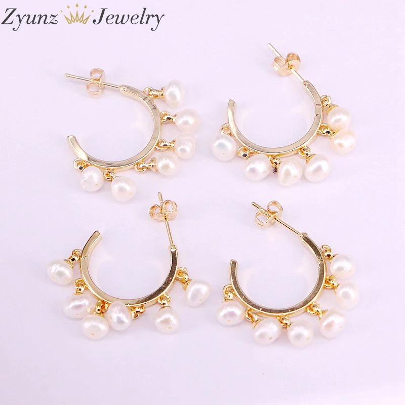 

4Pairs, New Trendy Earrings Geometric Circle Pearl Stud Earrings For Women Earings Fashion Jewelry