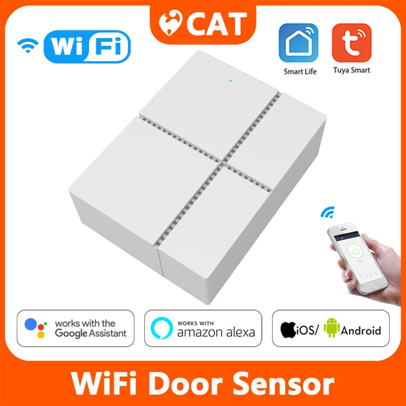 

Tuya WiFi Door Sensor Smart Door Open/Closed Detectors Smart Life APP Wifi Window Sensor Work With Alexa Google Home Hot