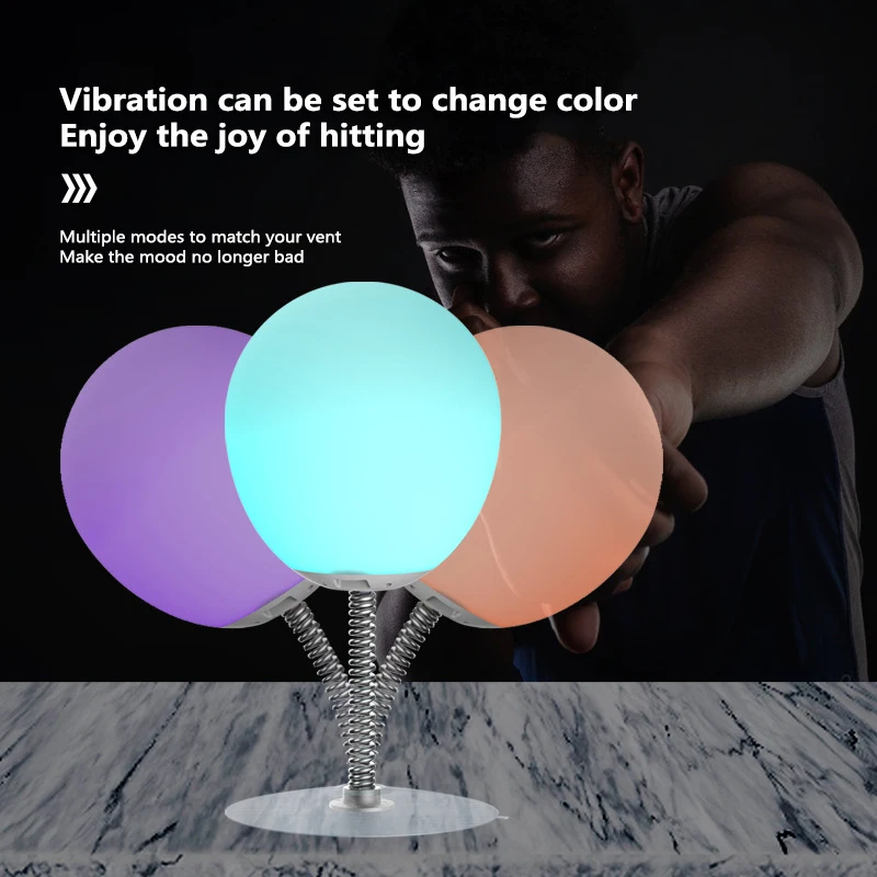 

Christmas Silicone Colorful Lights Decompression Ball Night Light Pat Charging Remote Control Bedroom Bedside Lamps Home Decor