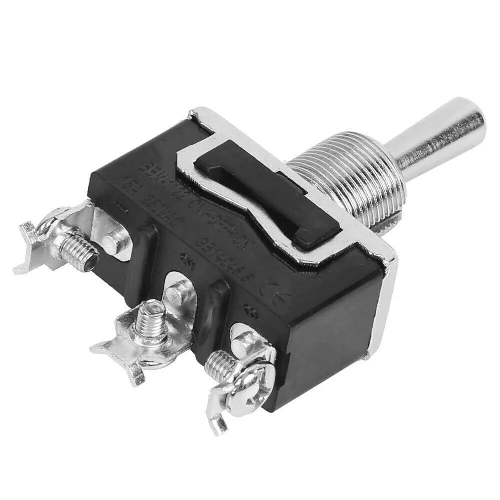 

Toggle Switch 15A 250VAC On-Off-On LED Light Rocker Button 3 Pins Waterproof Toggle Switches For DIY Install Generators Industry