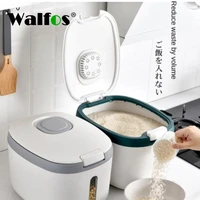 walfos 5l10l rice bucket cylinder grain pet food storage container bpa free kitchen nano bucket insect proof moisture proof