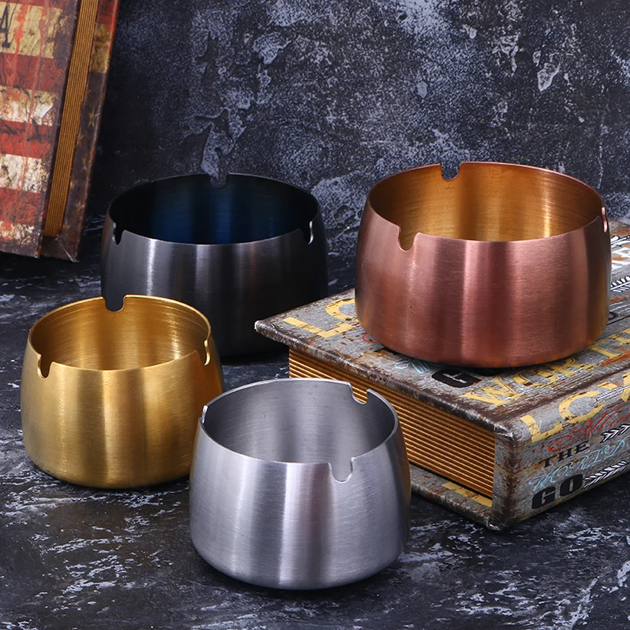 Пепельница из нержавеющей стали ветрозащитная креативное украшение большая