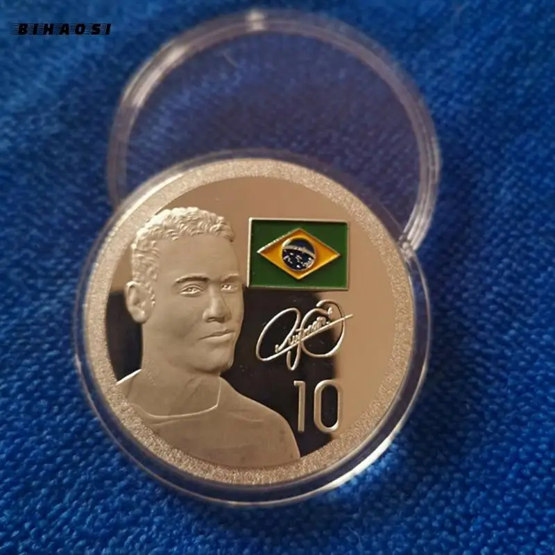 Чемпионат мира по футболу Бразильская звезда Юбилейный медальон позолоченный