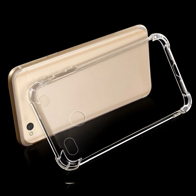 Противоударный прозрачный силиконовый чехол из ТПУ для телефона Xiaomi Redmi 4X мягкие