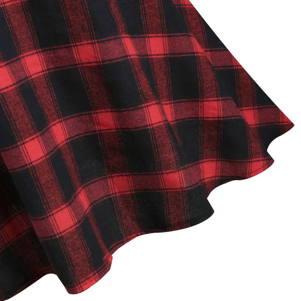 Винтажное зеленое красное клетчатое платье женское ТРАПЕЦИЕВИДНОЕ без рукавов