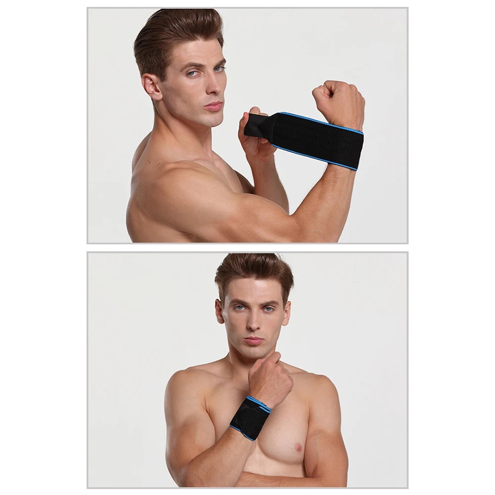 

Gym Wrist Sweatbands Sports Wristbands With Anti-Slip Wrist Brace Strips Protection Wrist Band For Basketball Sports Fitness