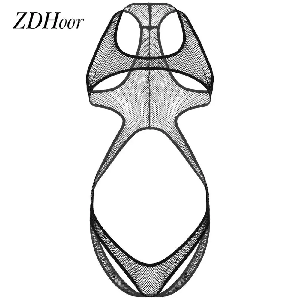 Мужское сексуальное открытое платье Сетчатое Боди женское белье с открытой