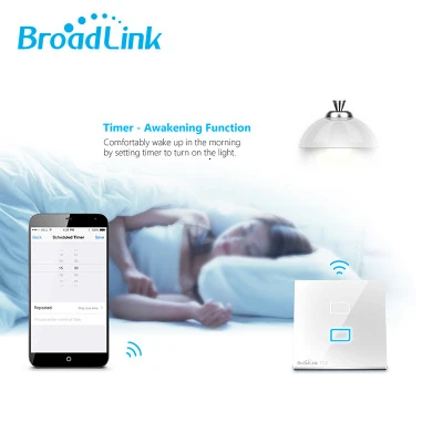 Broadlink TC2 1 банда/2 банды/3 банды Великобритания/ЕС/США сенсорный RF433 настенный Wi-Fi адаптер с одним управлением Беспроводной Wi-Fi пульт управления настенный светильник