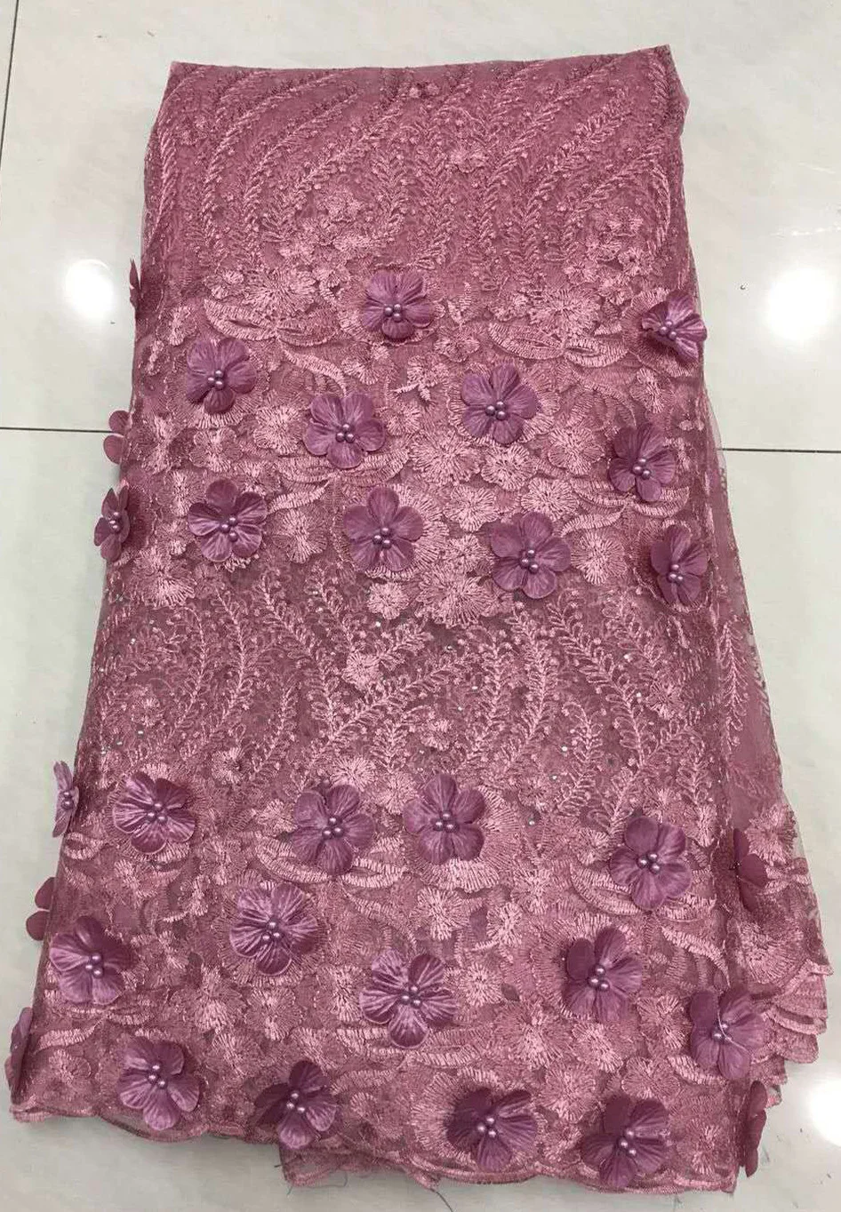 

African Lace Fabric 2021 Embroidered Nigerian Laces Fabric Bridal High Quality French Tulle Lace Fabric For Wedding Party