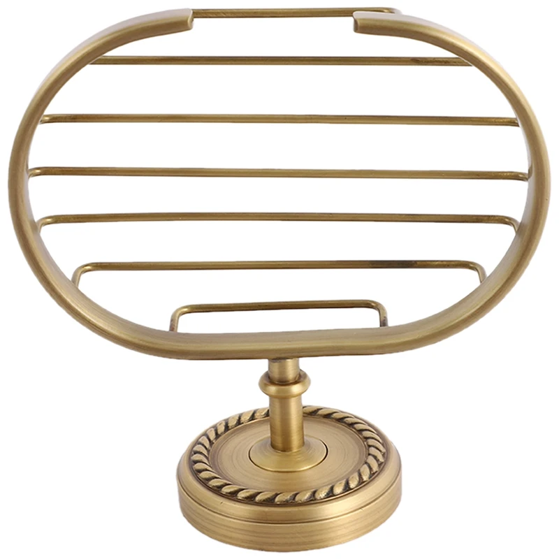 

New 1 Pc Soap Holder Solid Brass Bath Wall Mounted Shower Vintage Antique Soap Dish Shelf Basket Tray Holder for Home Bathroom
