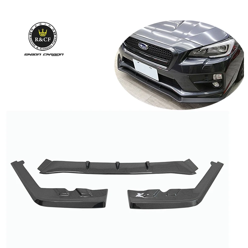

2015-18 3-PC MP style Carbon Fiber FRONT BUMPER LIP SPLITTER For Subaru WRX STI