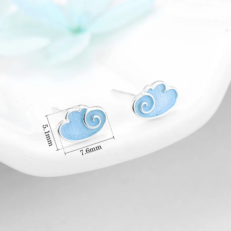 Новые маленькие серьги из стерлингового серебра 925 пробы с эмалью изысканные