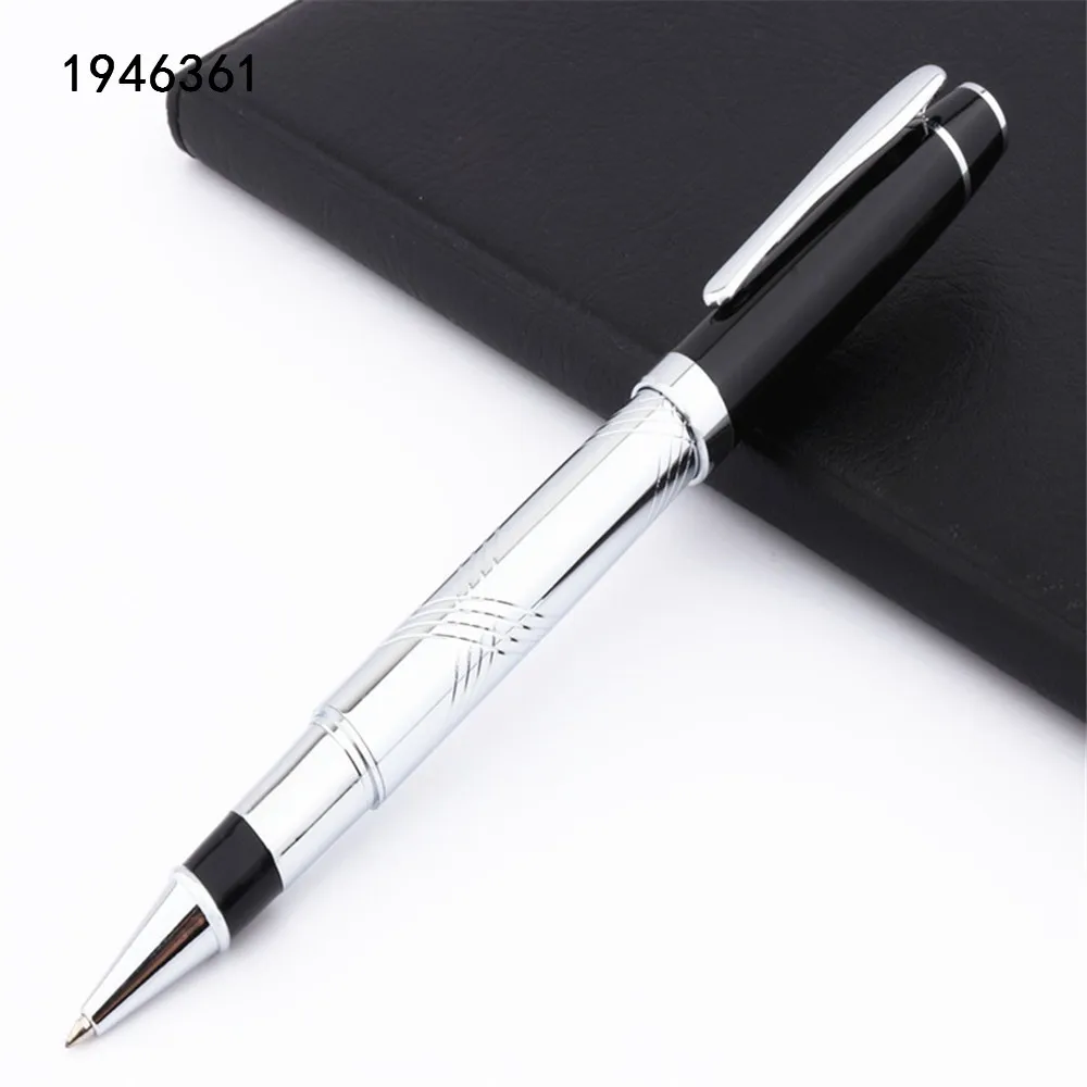 Высококачественная Черная шариковая ручка 800 из платины и нержавеющей стали для