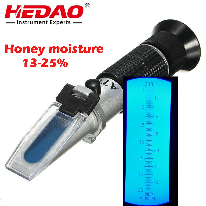 Пчеловод мёда влаги рефрактометр 13% 25% воды включает пластиковый