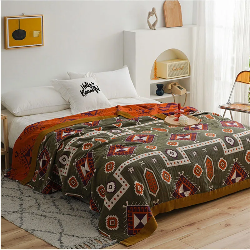 Хлопковое одеяло в скандинавском стиле пледы этническое с кондиционированием