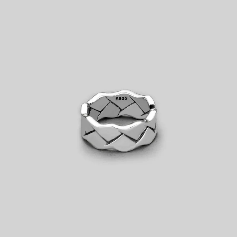 

Lispector 925 Sterling Silver Vintage Simple Polyline Crack Rings for Women Retro Hip Hop Rock Punk Party Club Jewelry Gifts