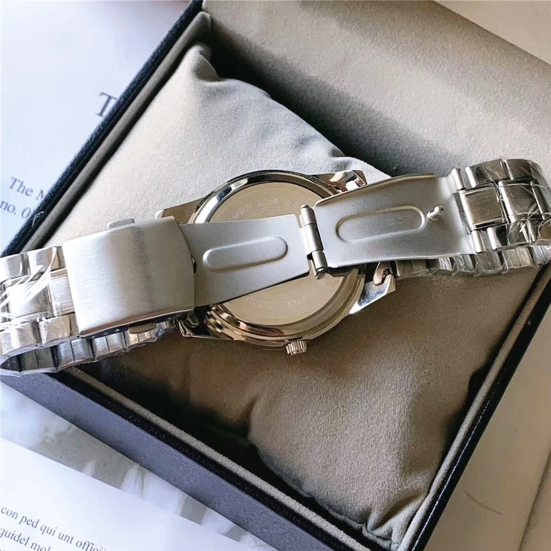 

citizen2021 new luxury men's and women's stainless steel rubber strap quartz full-function not waterproof watch black