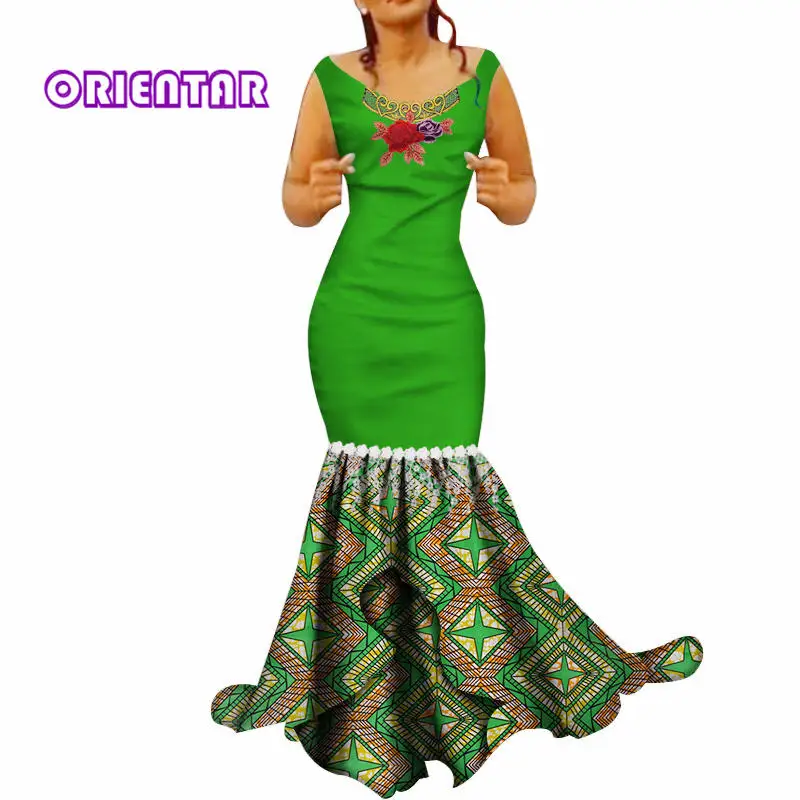 Женское платье с аппликацией в африканском стиле длинное вечернее пол без