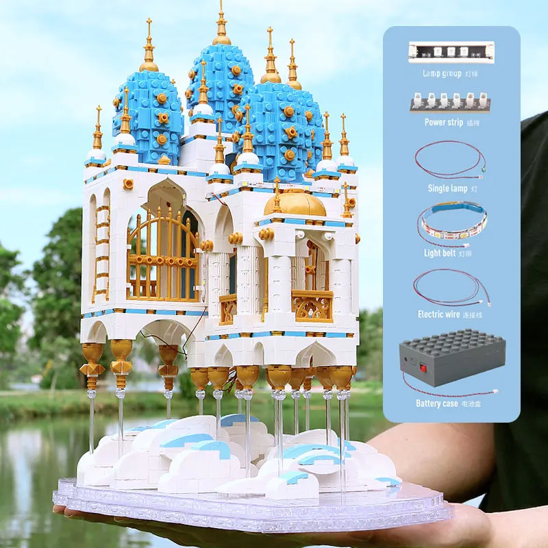 Плавающий Замок дом улица вид фантазия крепость skycastle MOC набор строительные блоки