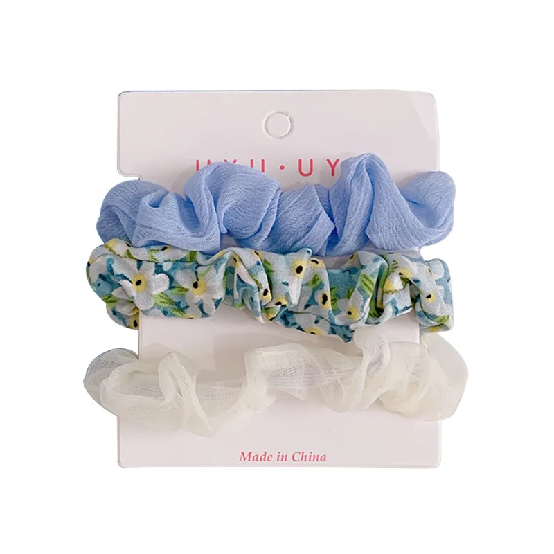 

Free shipping fashion ins 3pcs/set women basic mini scrunchies girl's hair bands Ponytail Holder Hair accessories