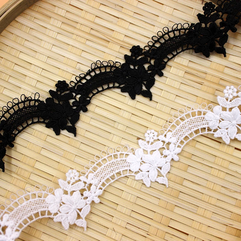 

Изысканная молочная шелковая Водорастворимая кружевная отделка, вышивка, аксессуары для одежды ручной работы, декоративные платья VQX161025