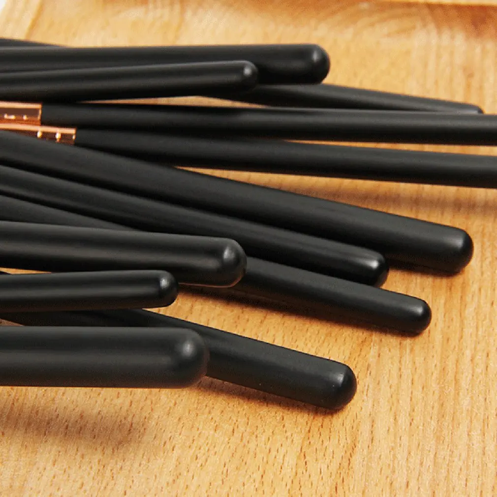 Женский набор кистей с деревянной ручкой для теней пудра макияжа бровей губ