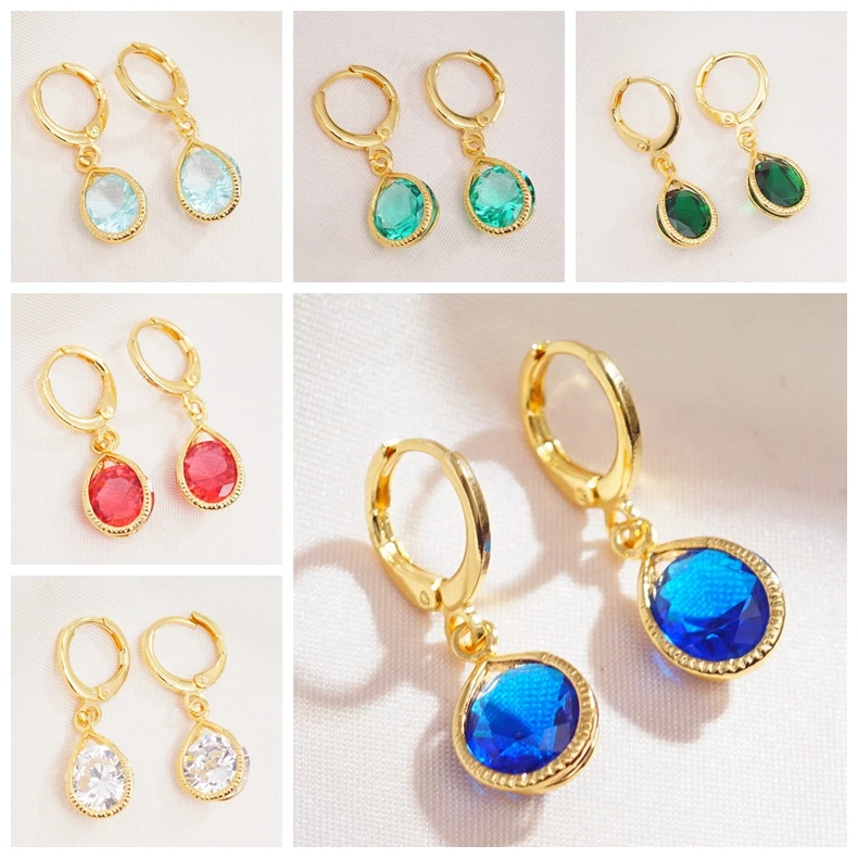 30 стилей Мода круглой формы кубического циркония с болтающимися частями кольца