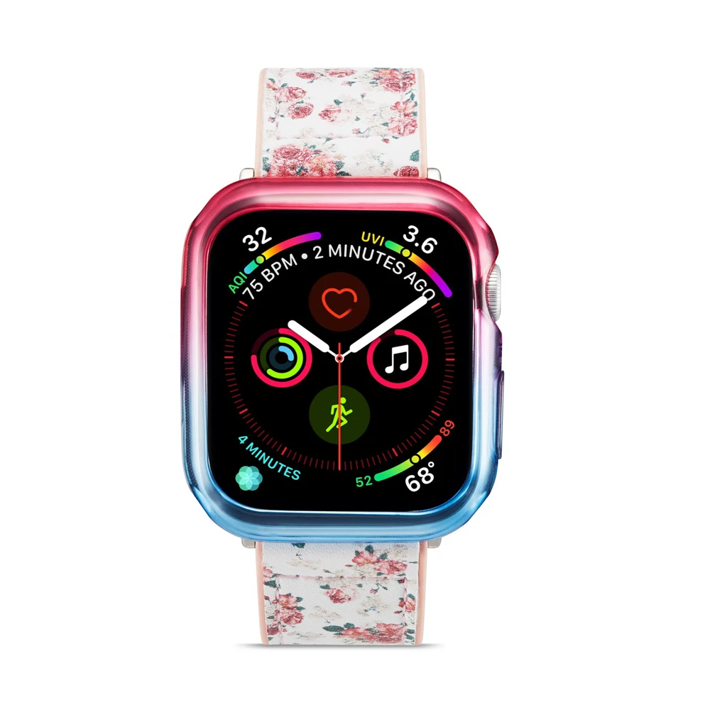 Чехол для apple watch 4, 5, 44 мм, 40 мм, цветной, мягкий, из ТПУ, чехол iwatch series 4, 5, ударопрочный чехол, аксессуары