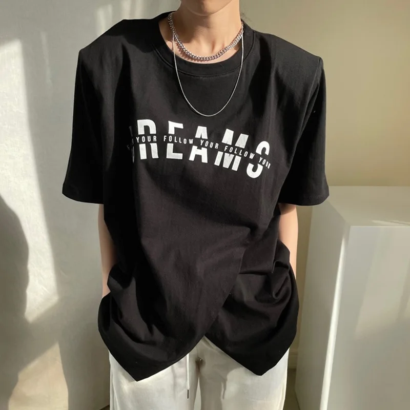 Футболка женская с круглым вырезом и коротким рукавом шикарный свободный