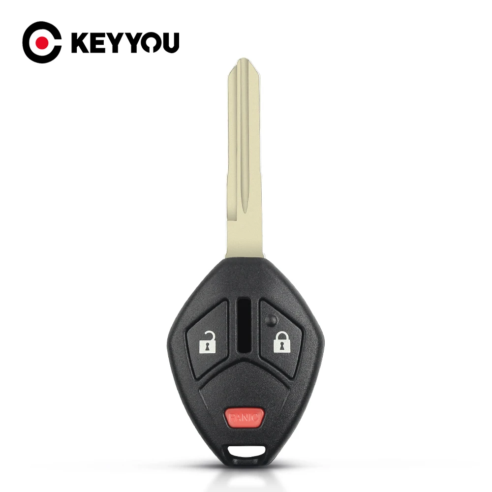 

KEYYOU Car Key Shell Case For Mitsubishi Lancer Outlander Endeavor Galant MIT11R Blade 4 Buttons Car Key Replacement