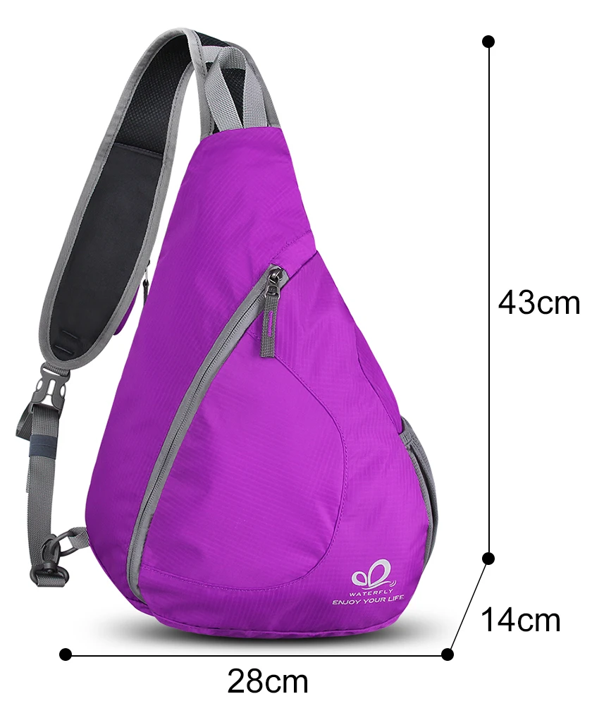 WATERFLY спорта на открытом воздухе езда на велосипеде складные наушники крутые Для женщин Для мужчин Треугольники сумка через плечо ремень крест для хозяйственная сумка