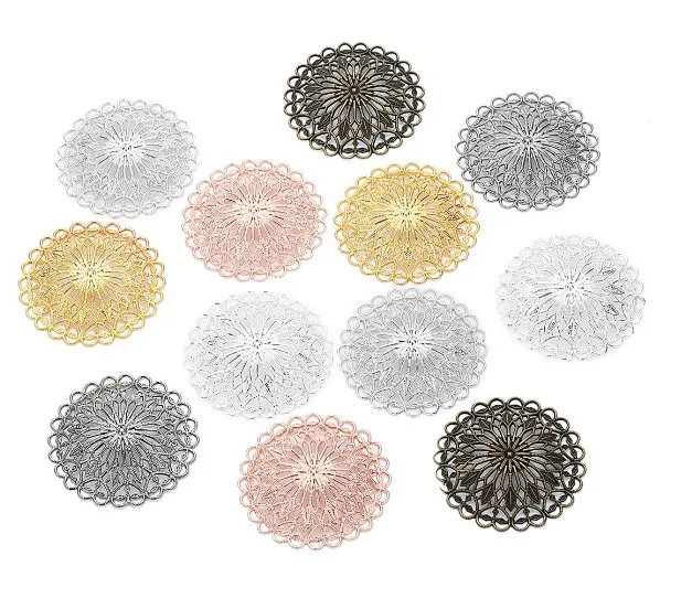 

10 шт. 36 мм лепестки шапочки для бисера металлические позолоченные ювелирные изделия фурнитура для браслета концевые бусины для изготовлени...