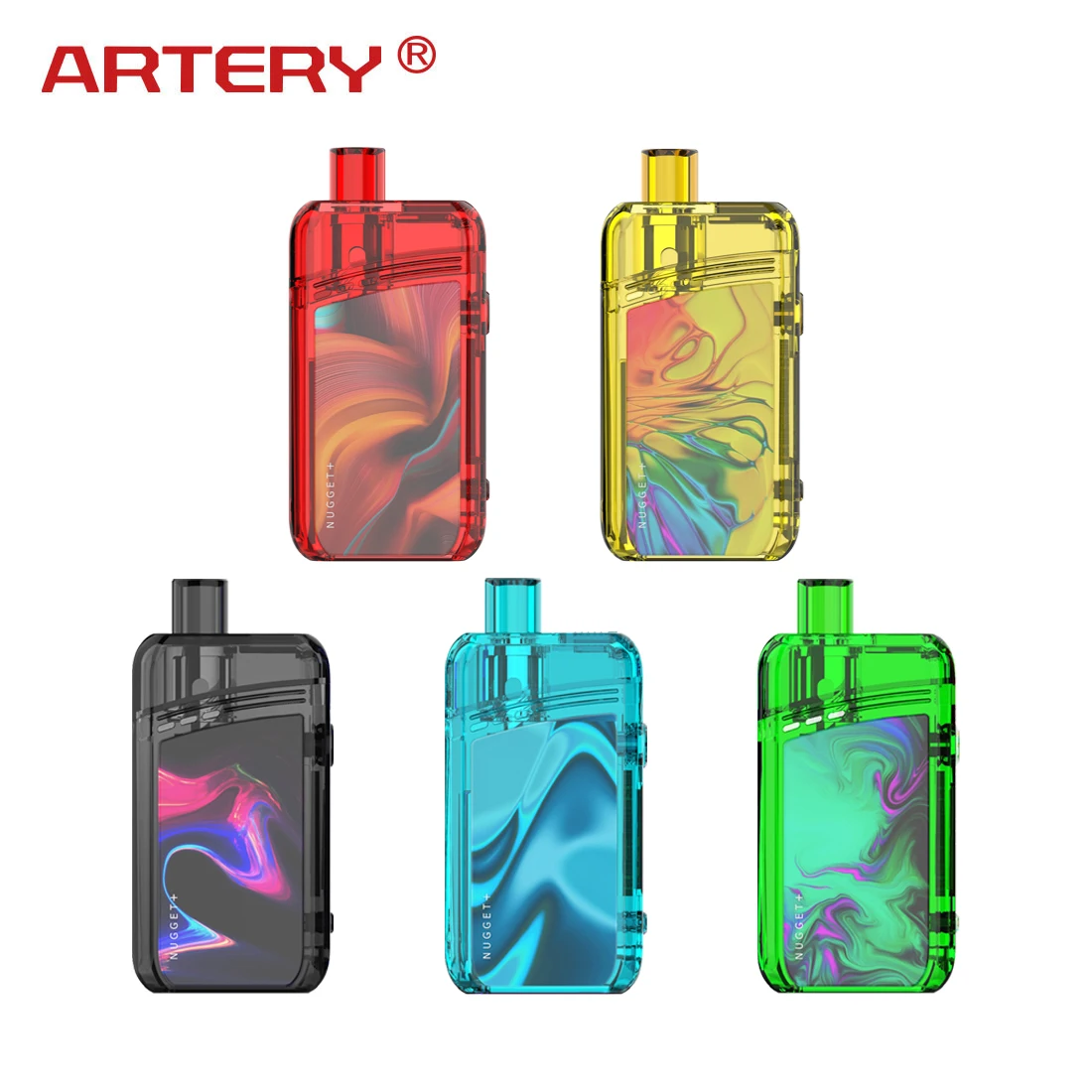 

High quality New Artery Nugget Plus 70W Pod Kit with 2000mAh Battery 5 ml large capacity juice storage E-cigarette kit VS Nugget