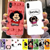 mafalda phone case for iphone 13 8 7 6 6s plus x 5s se 2020 xr 11 12 pro xs max