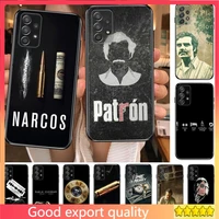 narcos tv series pablo escobar phone case hull for samsung galaxy a70 a50 a51 a71 a52 a40 a30 a31 a90 a20e 5g s black shell art