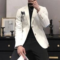 brand clothing wedding tuxedo for groom slim fit blazers men suit coat shawl lapel custom prom business boyfriend jacket s 3xl