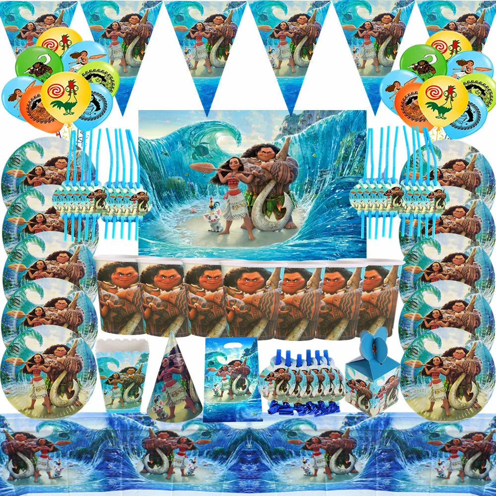 Аксессуары для украшения дня рождения Disney Моана детская посуда детского чашки