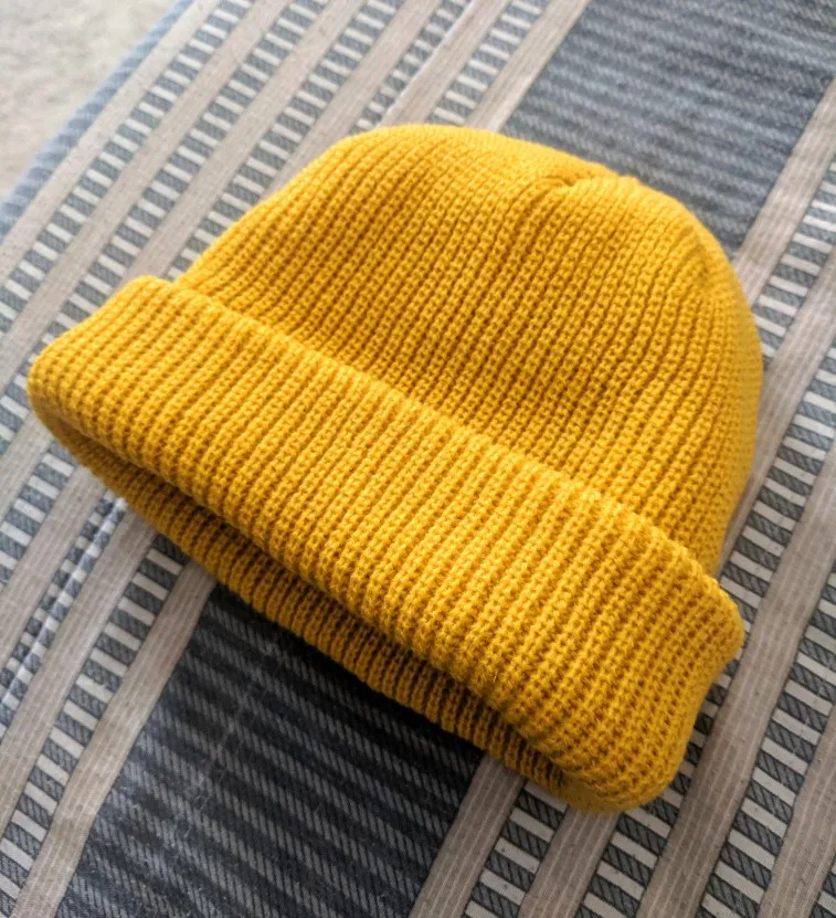 Мужская вязаная шапка бини Skullcap Сейлор кепка без полей Ретро Темно Синий стиль