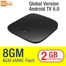 Xiaomi Mi ТВ-бокс 3 Smart 4K Ultra HD 2G 8G Android 8,0 Movie WiFi Google Cast Netflix Red Bull медиаплеер приставка