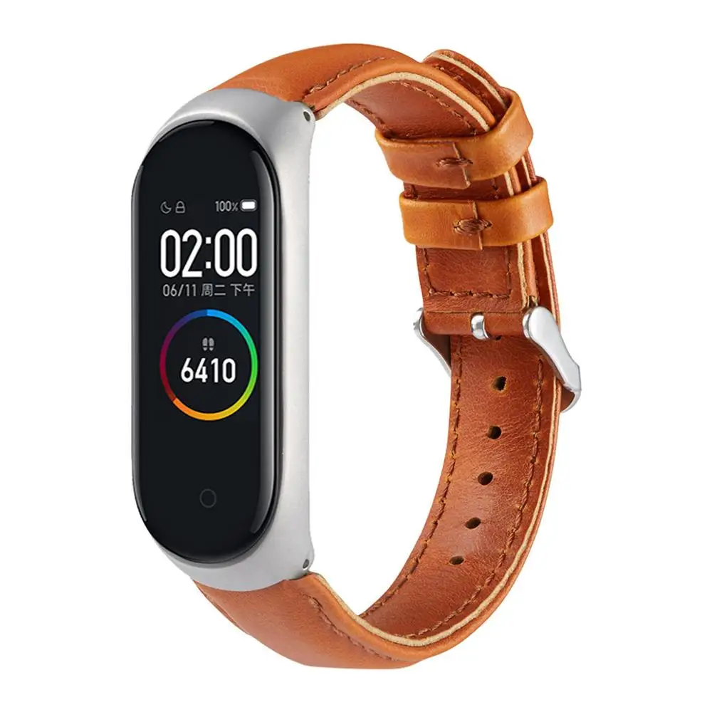 Rigardu браслет сменный ремешок для Xiaomi mi Band 4 роскошный кожаный ремешок браслет xiomi xaomi mi band band4
