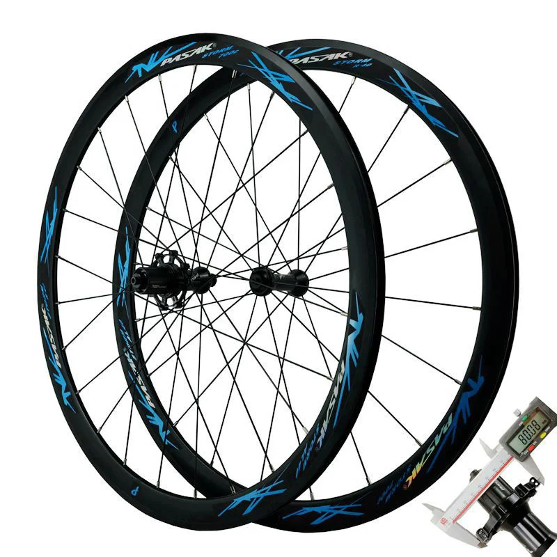 Bestellen Rennrad 700C Fahrrad Rad Set 40MM Aluminium Legierung Felge C/V Bremse Vorne 2 Hinten 4 Lager Gerade Pull Racing Laufradsatz